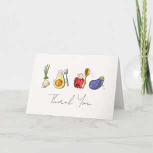 Little Chef Veggie Farmer's Market Baby Shower Thank You Card