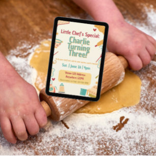 Little Chef's Special, Cooking Birthday Invitation