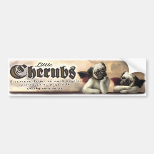 Little Cherub designs for Pug Lovers Bumper Sticker