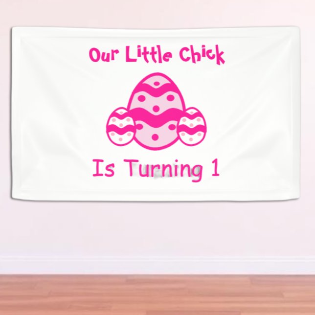 Little Chick 1st Birthday Banner (Creator Uploaded)