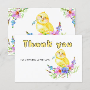 Little Chick baby shower thank you card