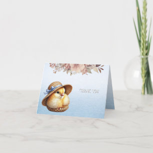 Little Chick Blue Ribbon Thank You Card