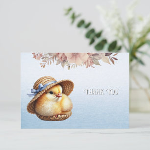 Little Chick Blue Ribbon Thank You Card