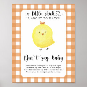 Little Chick Don't say baby Poster
