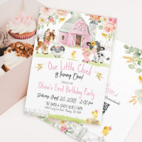 Little Chick Farm Barnyard Floral Girl Birthday