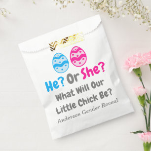 Little Chick Gender Reveal Favour Bags