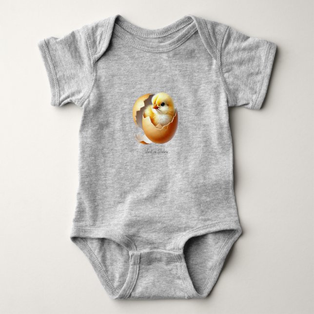 Little Chick Hatching Baby Bodysuit (Front)