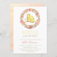 Little Chick Is About To Hatch Floral Baby Shower