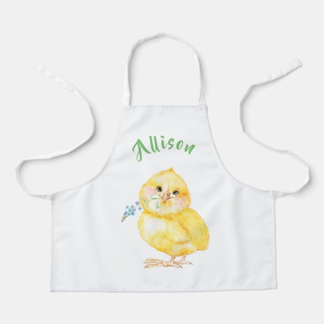 Little Chick Kids Personalised Apron (Front)