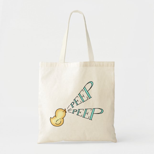 Little Chick says, Peep Peep Tote Bag (Front)