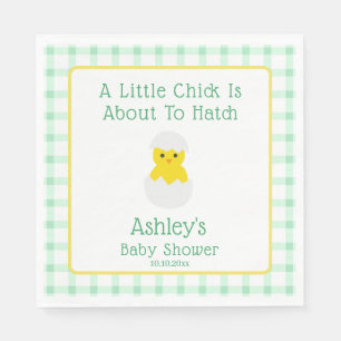Little Chick To Hatch Gender Neutral Baby Shower Napkin