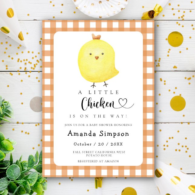 Little Chicken Baby shower Invitation (Creator Uploaded)
