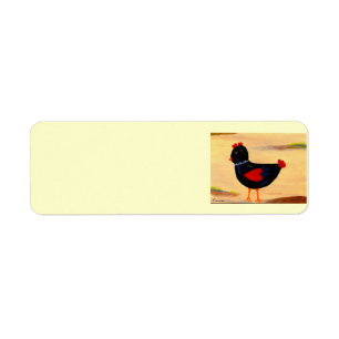 Little Chicken with Hearts Return Address Label
