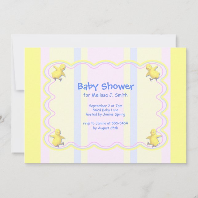 Little Chickens Baby Shower Invitation (Front)