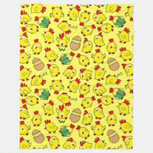 Little Chicky Chicky Fleece Blanket