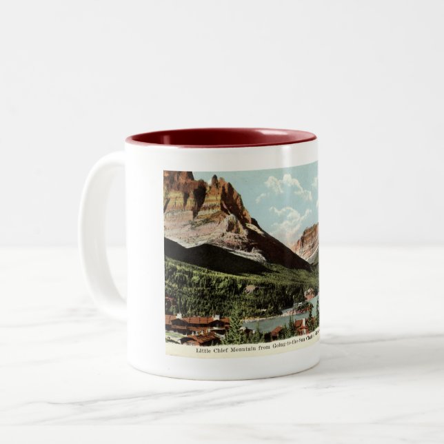 Little Chief Mountain, Glacier National Park, MT Two-Tone Coffee Mug (Front Left)