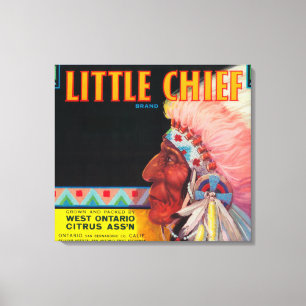 Little Chief Orange LabelOntario, CA Canvas Print