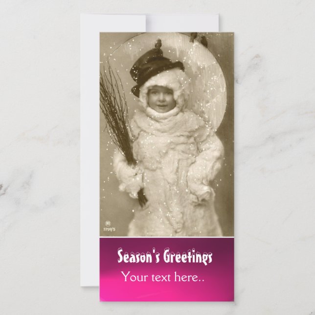 LITTLE CHILD IN SNOWMAN COSTUME PHOTO TEMPLATE (Front)