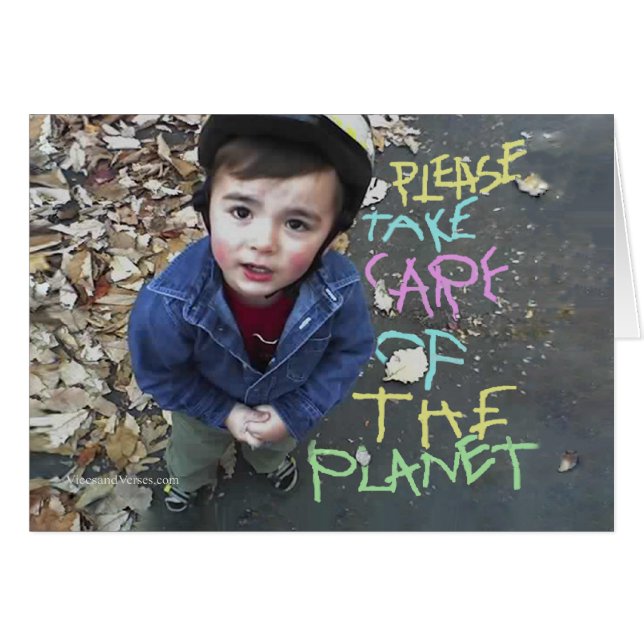 Little Child Pleads Save the Planet Climate Change (Front Horizontal)