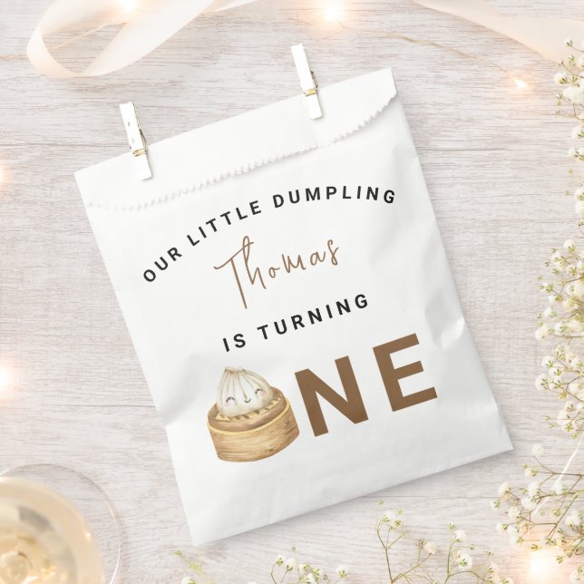 Little Chinese dumpling first Birthday Party  Favour Bags (Clipped)