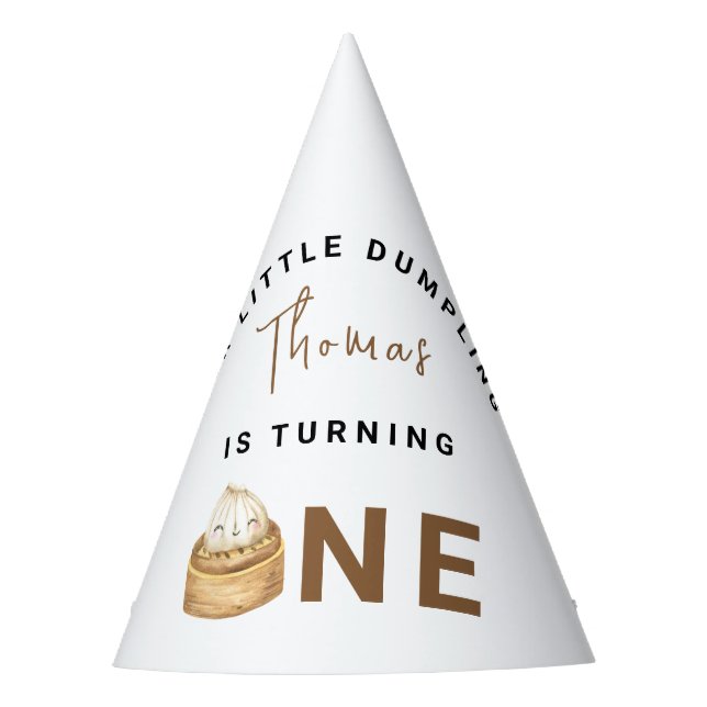 Little Chinese dumpling first Birthday Party  Hat (Front)