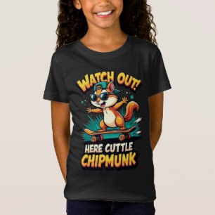 🐿️Little Chipmunk Kids Cute Cartoon Animal Design T-Shirt