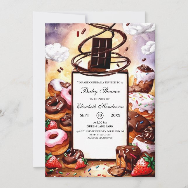 Little Chocolate Baby Shower Invitation (Front)