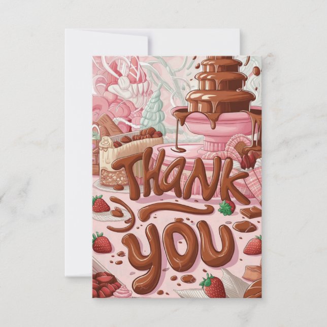 Little Chocolate thank you card (Front)