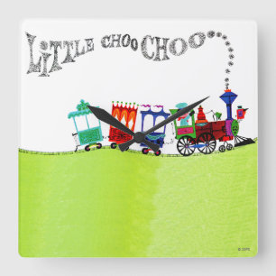 Little Choo Choo Square Wall Clock