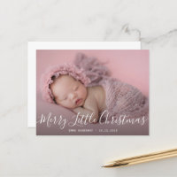 LITTLE CHRISTMAS | baby birth announcement card