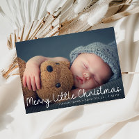 little christmas blessing birth announcement card