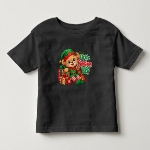 Little Christmas Elf Bear (Boy) Toddler T-Shirt