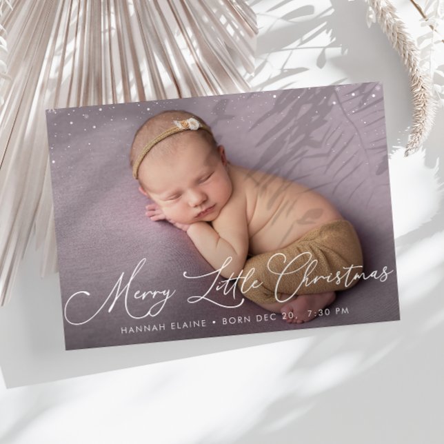 Little christmas holiday birth announcement card (Creator Uploaded)