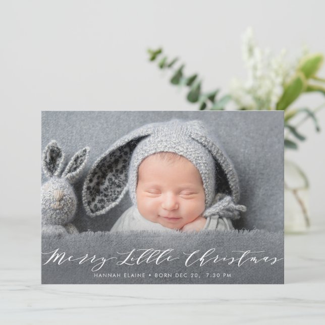 Little christmas joy holiday birth announcement (Standing Front)