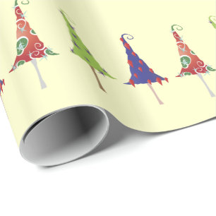 Little Christmas Trees Pattern Wrapping Paper