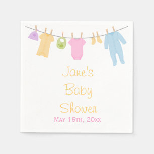 Little Clothes Baby Shower Napkins