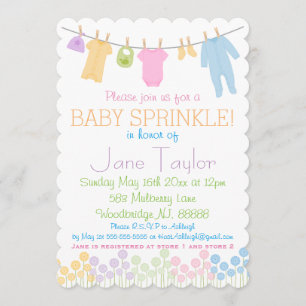 Little Clothes Baby Sprinkle Invitation