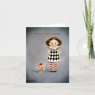 Little Clown Valentine's Day Card