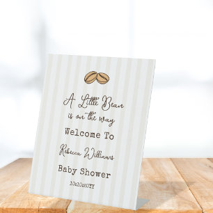 Little Coffee Bean  Baby Shower Welcome  Pedestal Sign