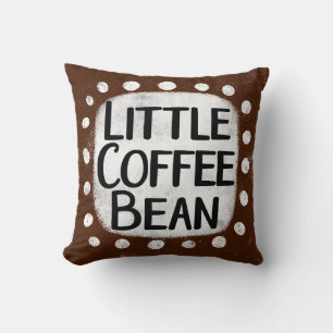 Little Coffee Bean Throw Pillow
