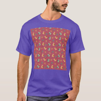 little coloured birds pattern T-Shirt