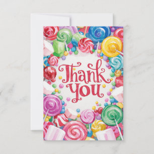 Little Colourful Candyland thank you card