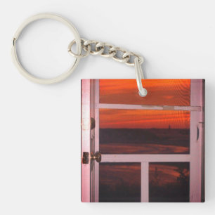 Little Compton, RI Beach Sakonnet Sunset Keychain