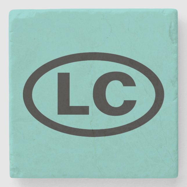 Little Compton, RI (Newport County Town) 'LC'  Stone Coaster (Front)