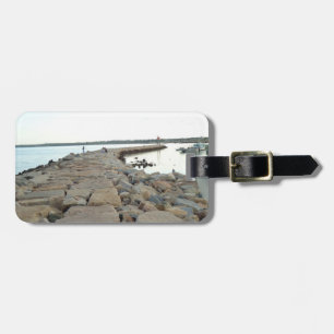 Little Compton, RI - Sakonnet Point, Breakwater Lu Luggage Tag