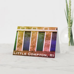 Little Compton, RI Summer Beach Cabanas (LC) Holiday Card