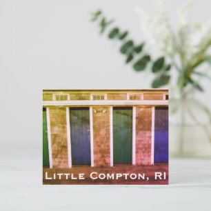 Little Compton, RI Summer Beach Locker (LC) Postcard