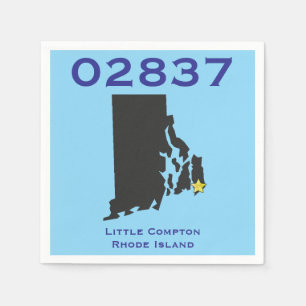 Little Compton, RI Zip Code - 02837 - Sakonnet, LC Napkin