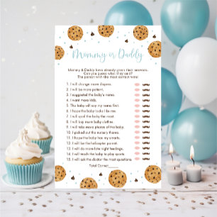 Little Cookie Blue Boy Mummy or Daddy Shower Game