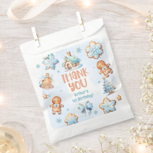 Little Cookie Boy Christmas 1st birthday Thank you Favour Bags